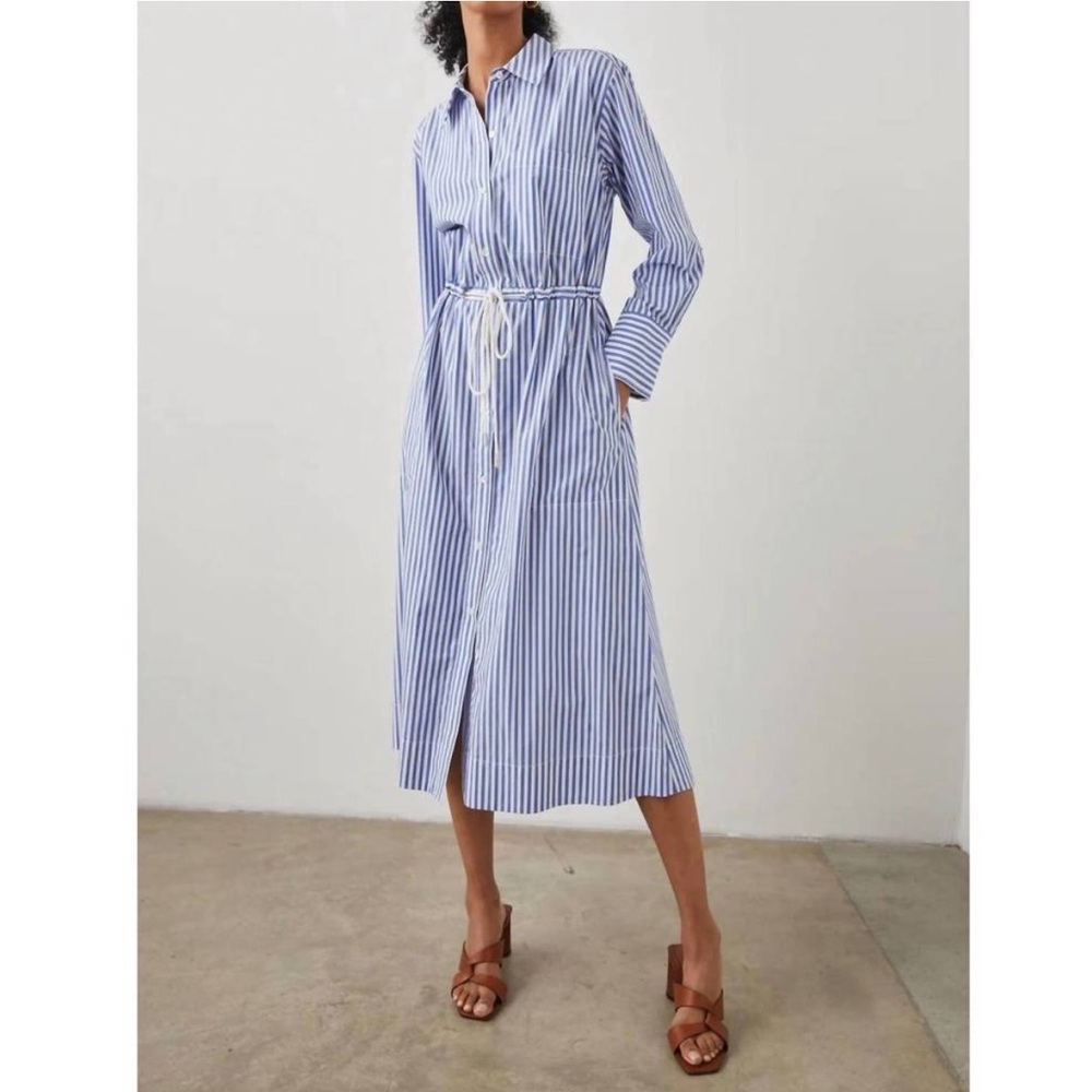 RAILS blue striped shirt dress